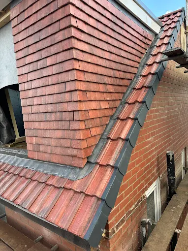 Leadwork and tile detail